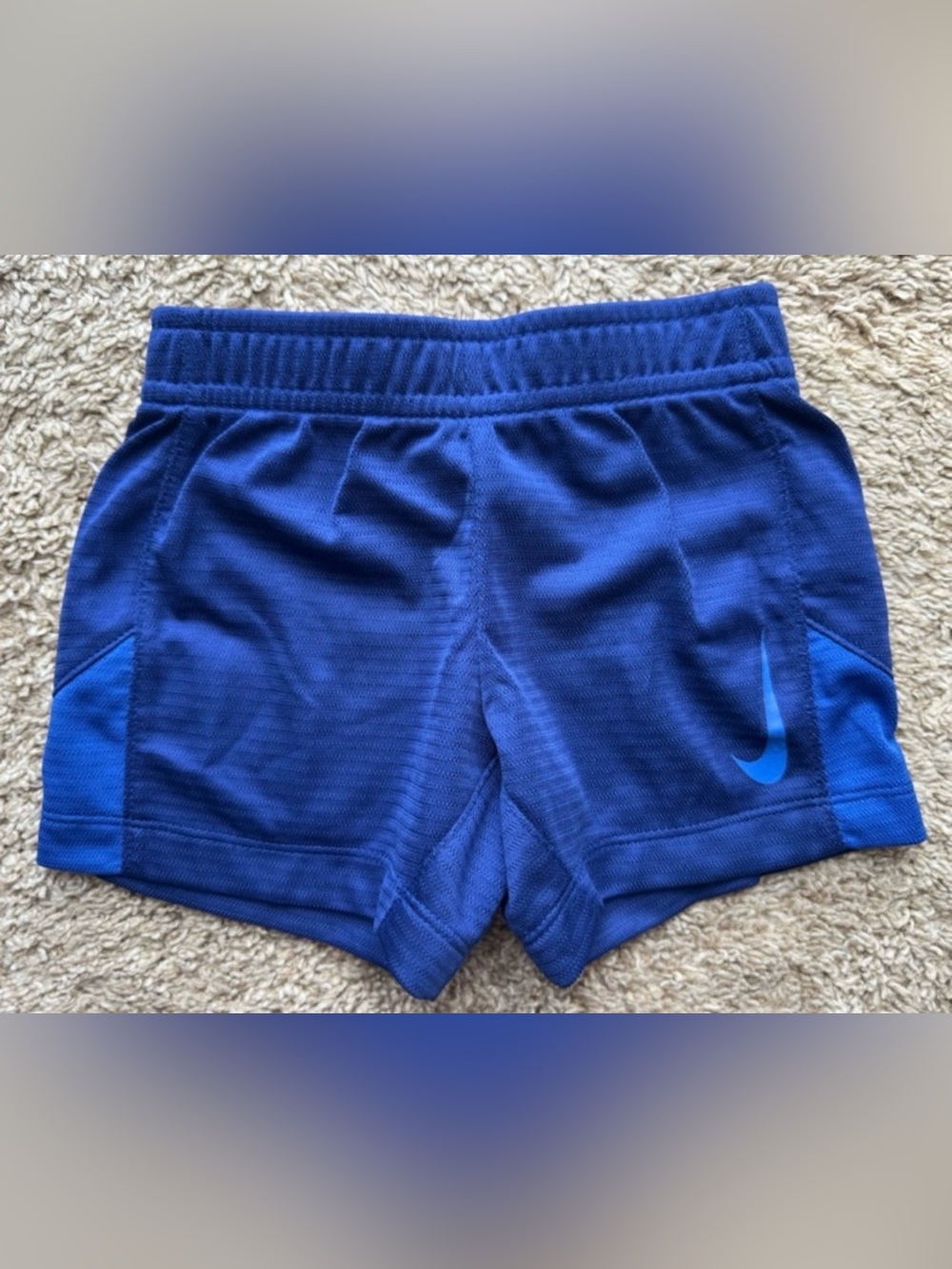 Nike Dri-FIT Toddler Athletic Shorts Blue 12M Active Pull-On